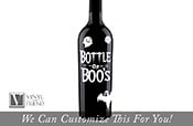 Bottle of Boos label halloween decor for liquor and beer glass bottles - a glass decor vinyl decal lettering with ghosts 2411